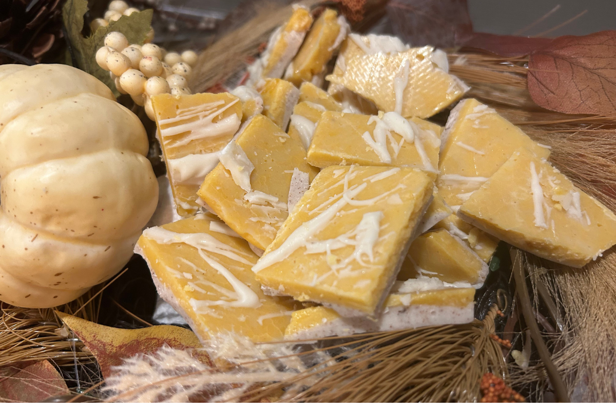 Falling for Latte | Pumpkin Spice Latte Chocolate Bark