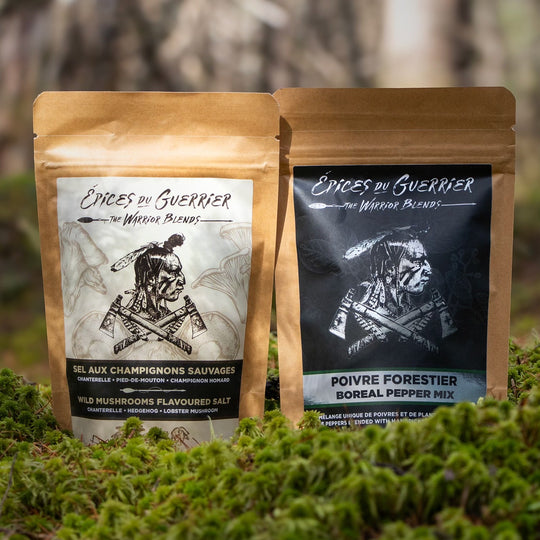 Mushroom Sea Salt & Boreal Pepper – Artisan Seasoning Gift Set - The Warrior Blends - USA