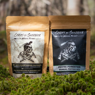 Mushroom Sea Salt & Boreal Pepper – Artisan Seasoning Gift Set - The Warrior Blends - USA