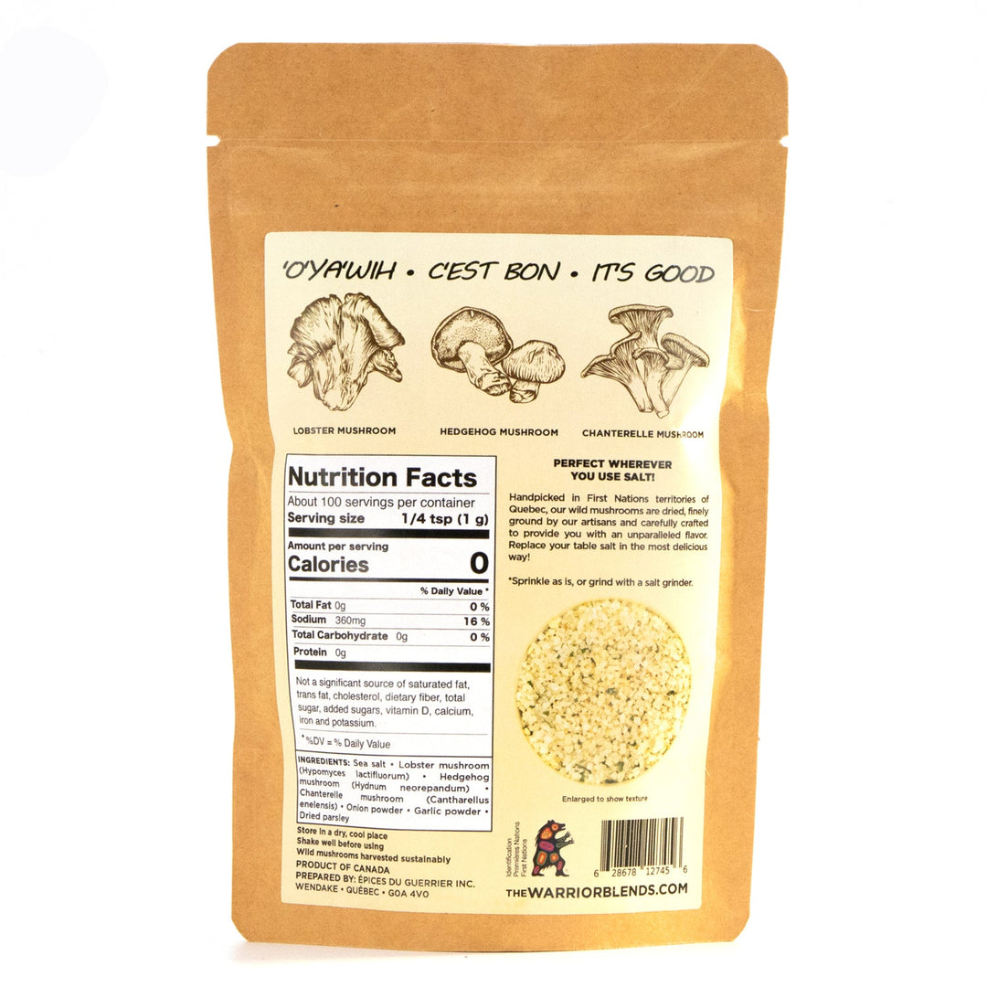 Wild Mushroom Finishing Salt – Hand Forged, Umami - Rich, Earthy & Savory Blend - The Warrior Blends - USA