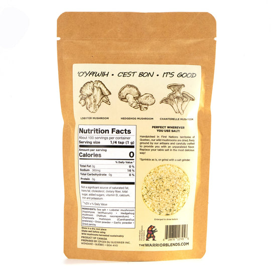 Wild Mushroom Finishing Salt – Hand Forged, Umami - Rich, Earthy & Savory Blend - The Warrior Blends - USA